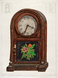 Mantle Clock (c. 1936) by John Cutting. Original from The National Gallery of Art. Digitally enhanced by rawpixel.