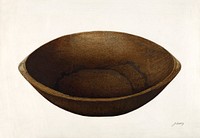 Maple Mixing Bowl (1935&ndash;1942) by John Cutting. Original from The National Gallery of Art. Digitally enhanced by rawpixel.