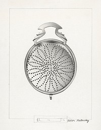 Silver Punch Strainer (ca.1936) by Aaron Fastovsky. Original from The National Gallery of Art. Digitally enhanced by rawpixel.