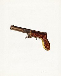 Muzzle Loading Pistol (ca. 1940) by Alf Bruseth. Original from The National Gallery of Art. Digitally enhanced by rawpixel.