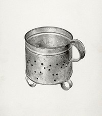 German Cheese Strainer (ca. 1940) by Amelia Tuccio. Original from The National Gallery of Art. Digitally enhanced by rawpixel.