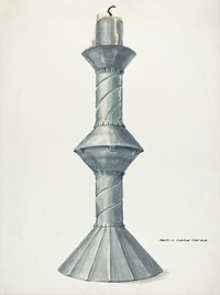 Penitente Altar Candle Stick (c. 1937) by Majel G. Claflin. Original from The National Gallery of Art. Digitally enhanced by rawpixel.