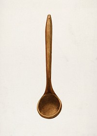 Wooden Ladle (1941) by E.J. Reynolds. Original from The National Gallery of Art. Digitally enhanced by rawpixel.