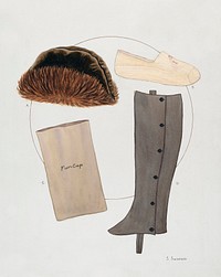 Costume Accessories: Worn by T. Jefferson (ca.1936) by Syrena Swanson. Original from The National Gallery of Art. Digitally enhanced by rawpixel.