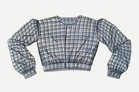 Vintage gingham shirt psd, remixed from artwork by Inez Montgomery