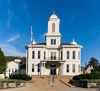 The Lewis County Courthouse in Weston, West Virginia. Original image from <a href="https://www.rawpixel.com/search/carol%20m.%20highsmith?sort=curated&amp;page=1">Carol M. Highsmith</a>&rsquo;s America, Library of Congress collection. Digitally enhanced by rawpixel.