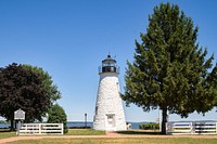 The Concord Point Light is a lighthouse in Havre de Grace, Maryland. Original image from <a href="https://www.rawpixel.com/search/carol%20m.%20highsmith?sort=curated&amp;page=1">Carol M. Highsmith</a>&rsquo;s America, Library of Congress collection. Digitally enhanced by rawpixel.