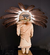 A Hopi Indian Ah&ouml;la katsina doll at the Heard Museum in Phoenix, Arizona. Original image from <a href="https://www.rawpixel.com/search/carol%20m.%20highsmith?sort=curated&amp;page=1">Carol M. Highsmith</a>&rsquo;s America, Library of Congress collection. Digitally enhanced by rawpixel.