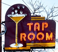 Tap Room lounge sign in Ypsilanti, Michigan. Original image from Carol M. Highsmith&rsquo;s America, Library of Congress collection. Digitally enhanced by rawpixel.