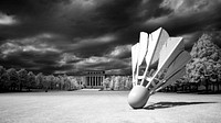 Infrared view of the Nelson Atkins Art Museum in Kansas City, Missouri. Original image from Carol M. Highsmith&rsquo;s America, Library of Congress collection. Digitally enhanced by rawpixel.