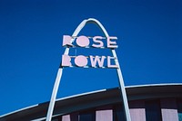 Rose Bowl sign, Tulsa, Oklahoma (1995) photography in high resolution by John Margolies. Original from the Library of Congress. Digitally enhanced by rawpixel.