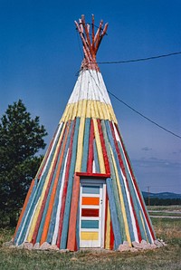 Teepee Sitting Bull Crystal Cave, Rapid City, South Dakota (1980) photography in high resolution by John Margolies. Original from the Library of Congress. Digitally enhanced by rawpixel.