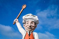 Happy Chef sign, Cherokee, Iowa (1987) photography in high resolution by John Margolies. Original from the Library of Congress. Digitally enhanced by rawpixel.