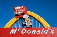McDonald's Restaurant sign, Alfran Street, Green Bay, Wisconsin (1992) photography in high resolution by John Margolies. Original from the Library of Congress. Digitally enhanced by rawpixel.
