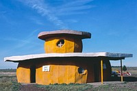 Post office, Bedrock City, Rts. 64 and 180, Valle, Arizona (1987) photography in high resolution by John Margolies. Original from the Library of Congress. Digitally enhanced by rawpixel.