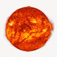 Sun surface clipart, solar flare design