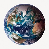 Earth, globe clipart, planet surface psd