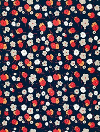 Floral pattern background vector, remixed from artworks by Charles Goy