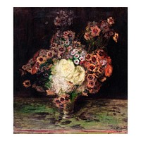 Jacques-Emile Blanche’s flower art print, vintage still life painting