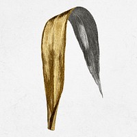 Gold leaf illustration, aesthetic nature graphic psd