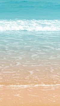 Summer phone wallpaper background, beach and ocean