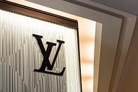 Louis Vuitton logo shop sign. BANGKOK, THAILAND, 16 APRIL 2021