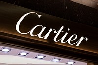 Cartier shop sign. BANGKOK, THAILAND, 16 APRIL 2021