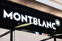 Montblanc shop sign. BANGKOK, THAILAND, 16 APRIL 2021