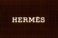 Hermes logos sign. BANGKOK, THAILAND, 16 APRIL 2021