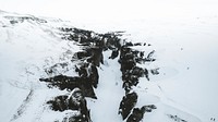 Nature desktop wallpaper background, snowy canyon on Iceland