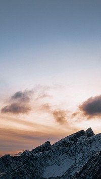 Nature mobile wallpaper background, sunrise at Lofoten, Norway