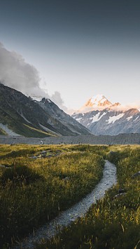 Nature iPhone wallpaper background, Mount Cook, New Zealand