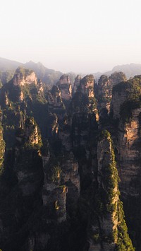 Nature mobile wallpaper background, Zhangjiajie National Forest Park, China