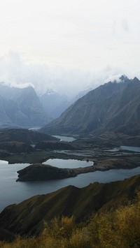 Nature mobile wallpaper background, Fiordland in New Zealand background