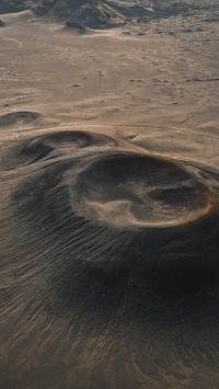 Nature mobile wallpaper background, volcano region in Iceland drone shot