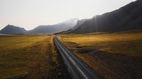 Nature desktop wallpaper background, scenic route in Iceland