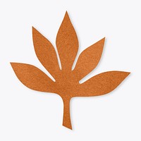 Chestnut leaf paper craft style in autumn tone
