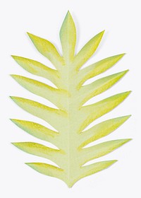 Xanadu leaf psd mockup in paper craft style
