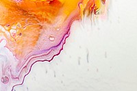 Orange fluid art art background DIY abstract flowing texture