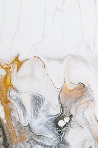 White and gold liquid marble background DIY luxury flowing texture experimental art