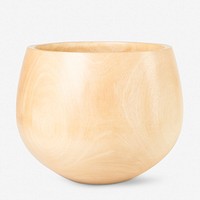 Wooden minimal sphere plant pot