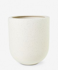 Minimal white ceramic plant pot