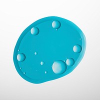 Abstract oil bubble macro shot blue liquid