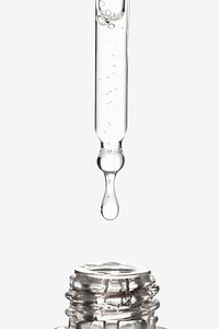 Pipette dropper, transparent oil dripping psd cosmetic product