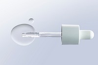 Pipette dropper, transparent oil dripping psd cosmetic product