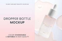 Dropper bottle mockup psd ready to use for beauty and skincare