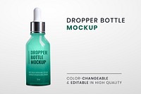 Dropper bottle mockup psd ready to use for beauty and skincare