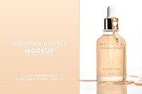 Dropper bottle mockup psd ready to use for beauty and skincare