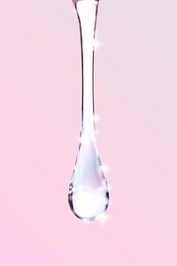 Transparent dripping oil beauty product vector