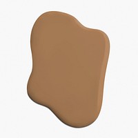 Acrylic paint drop in light brown